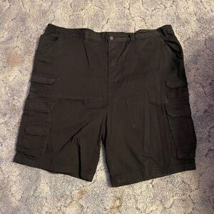 Black cargo shorts